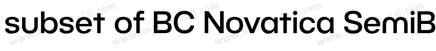 subset of BC Novatica SemiBold字体转换
